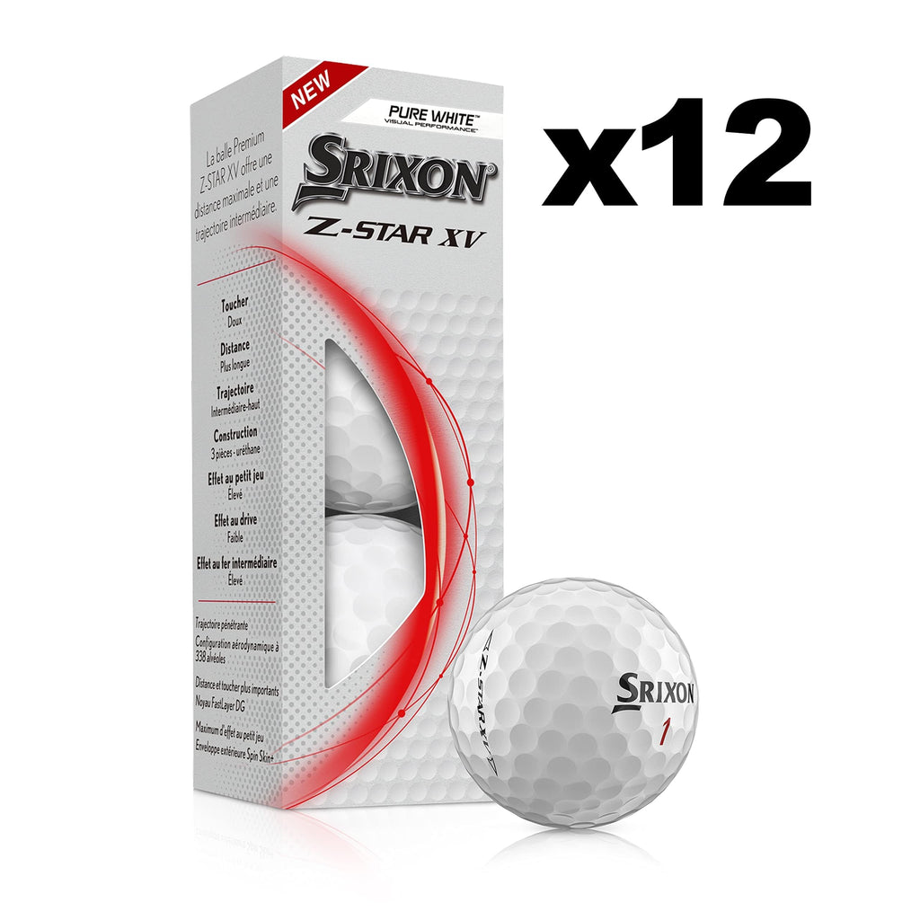 Srixon Z-Star XV 8 Golf Balls – 1 Dozen 4-Piece Urethane Tour Level