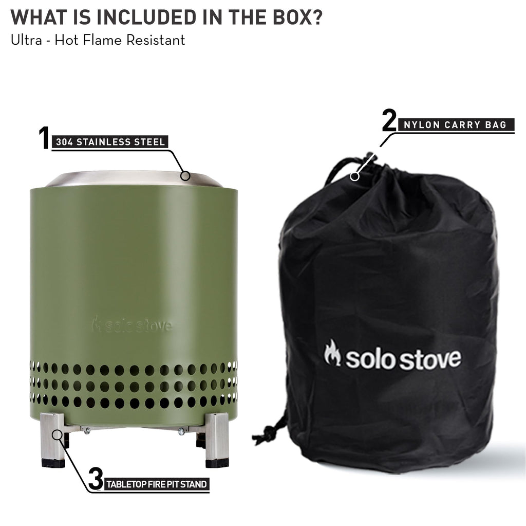 Solo Stove Mesa XL Tabletop Fire Pit – Low Smoke Stainless Steel