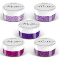 MARBLERS Cosmetic Grade Fine Glitter 5 Pack - Purple Mood Vegan Nail Art