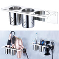 XILIMEN Wall Mounted Hair Dryer Holder | Stainless Steel Hair Tool Organizer