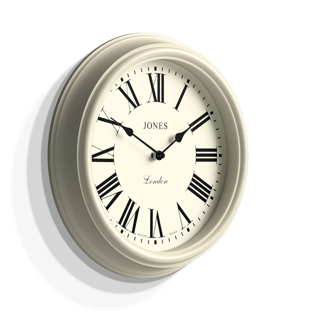 Jones Clocks Venetian Wall Clock – 30cm White Round Roman Numeral