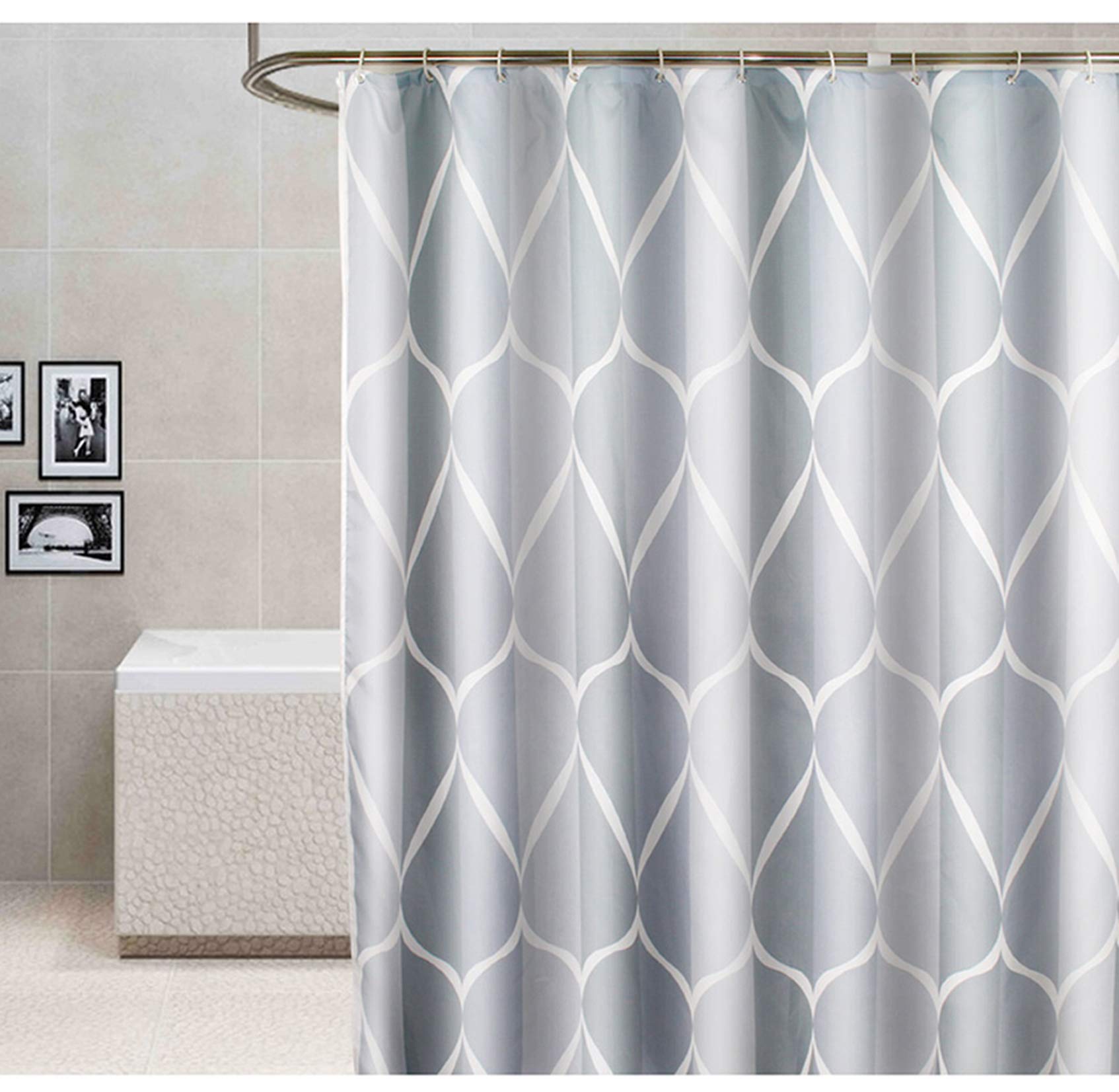 GONOVE Waterproof Shower Curtain | 280x200cm Mildew Resistant Polyester