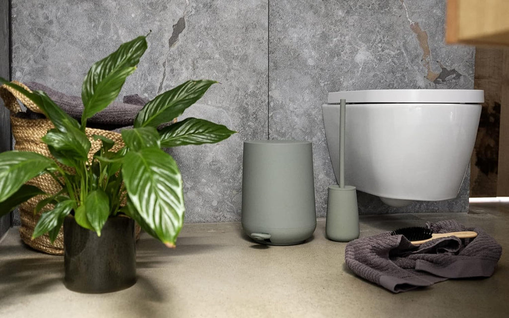 Zone Denmark Nova Bathroom Bin Cosmetic Bin Diameter 20.5 cm Height 23.5 cm Capacity 3 Litres Gull Grey - image 3