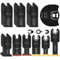LEILUO 32 Pcs Titanium Multitool Blade Kit for Wood & Nails with Bag