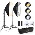 FGen Softbox Photography Lighting - 85W Dimmable LED Studio Kit