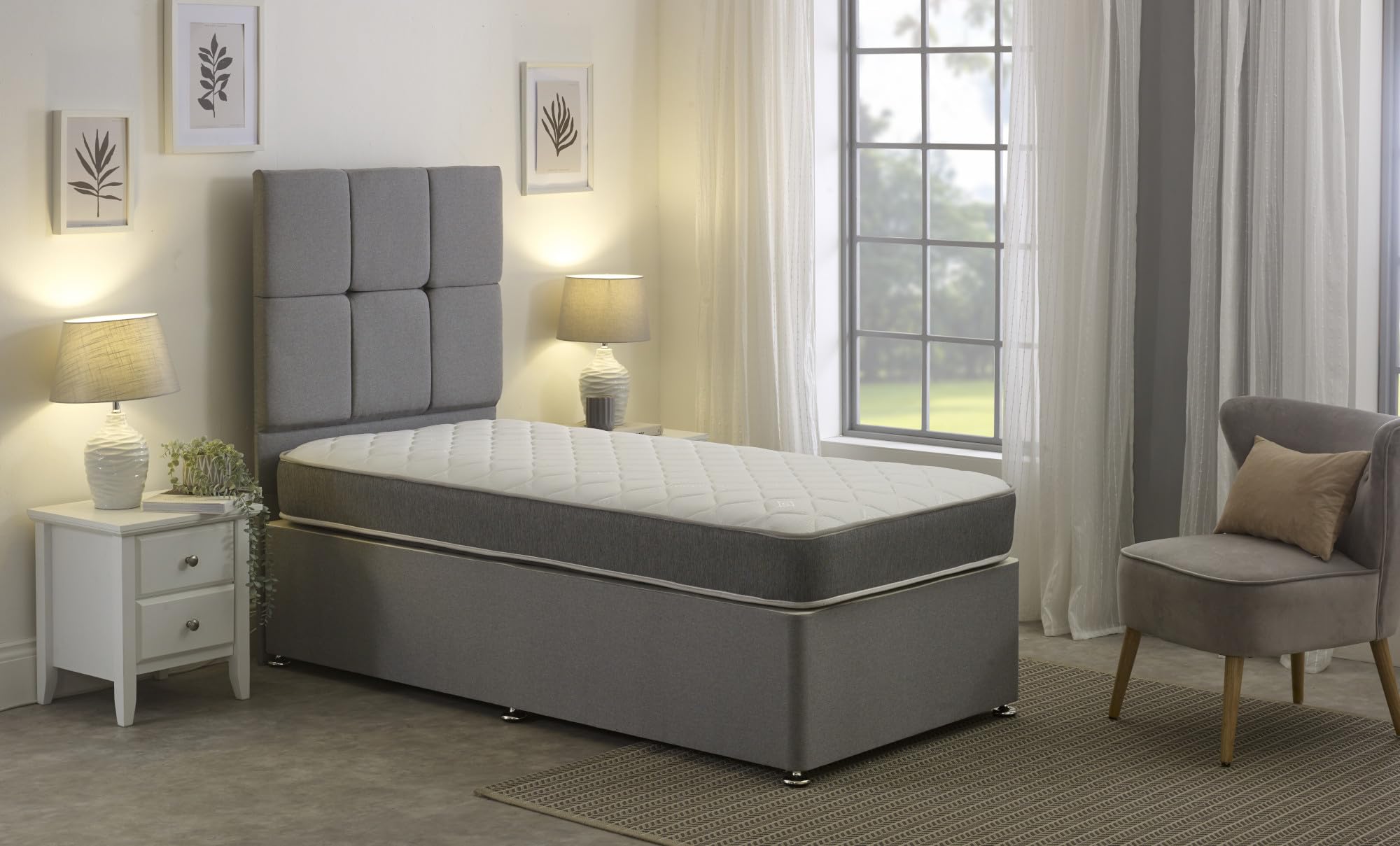 Extreme Comfort Hybrid Memory Foam Mattress | 2ft6 Shorty Grey 18cm