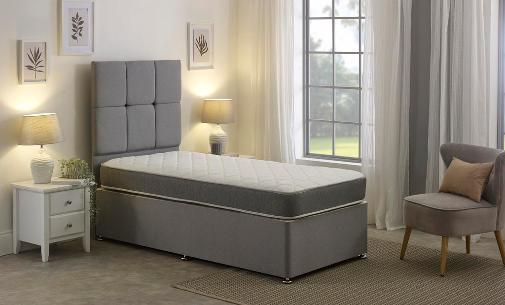 Extreme Comfort Hybrid Memory Foam Mattress | 3ft Single Grey Cooltouch