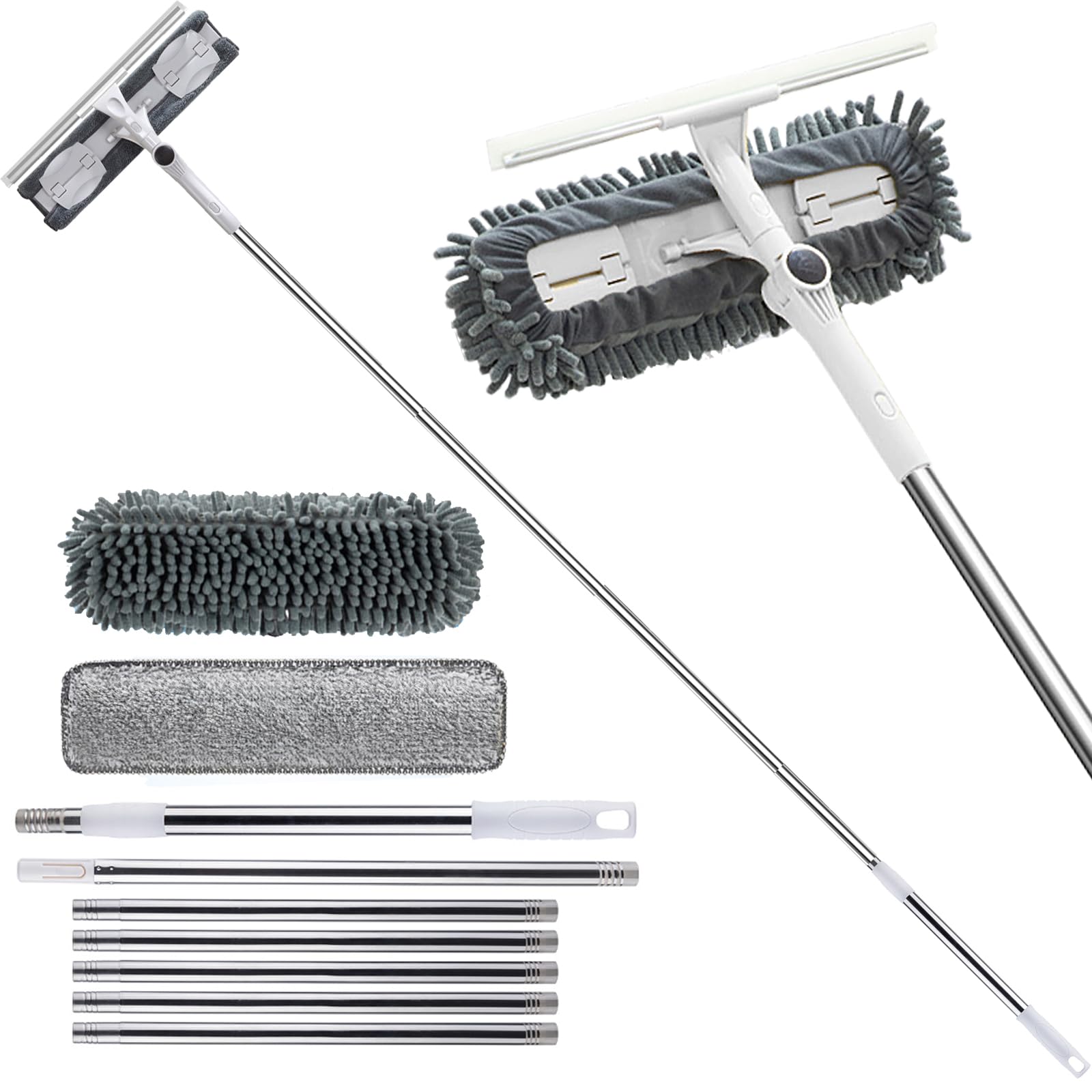 Jolof Store 3.3M Telescopic Window Squeegee | 2-in-1 Cleaning Kit