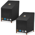 Zettum 2-Pack Waterproof Stacking Garden Chair Covers | 600D Heavy Duty
