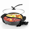 Food Party 6-Quart Electric Hot Pot with Divider | Non-Stick Shabu Shabu
