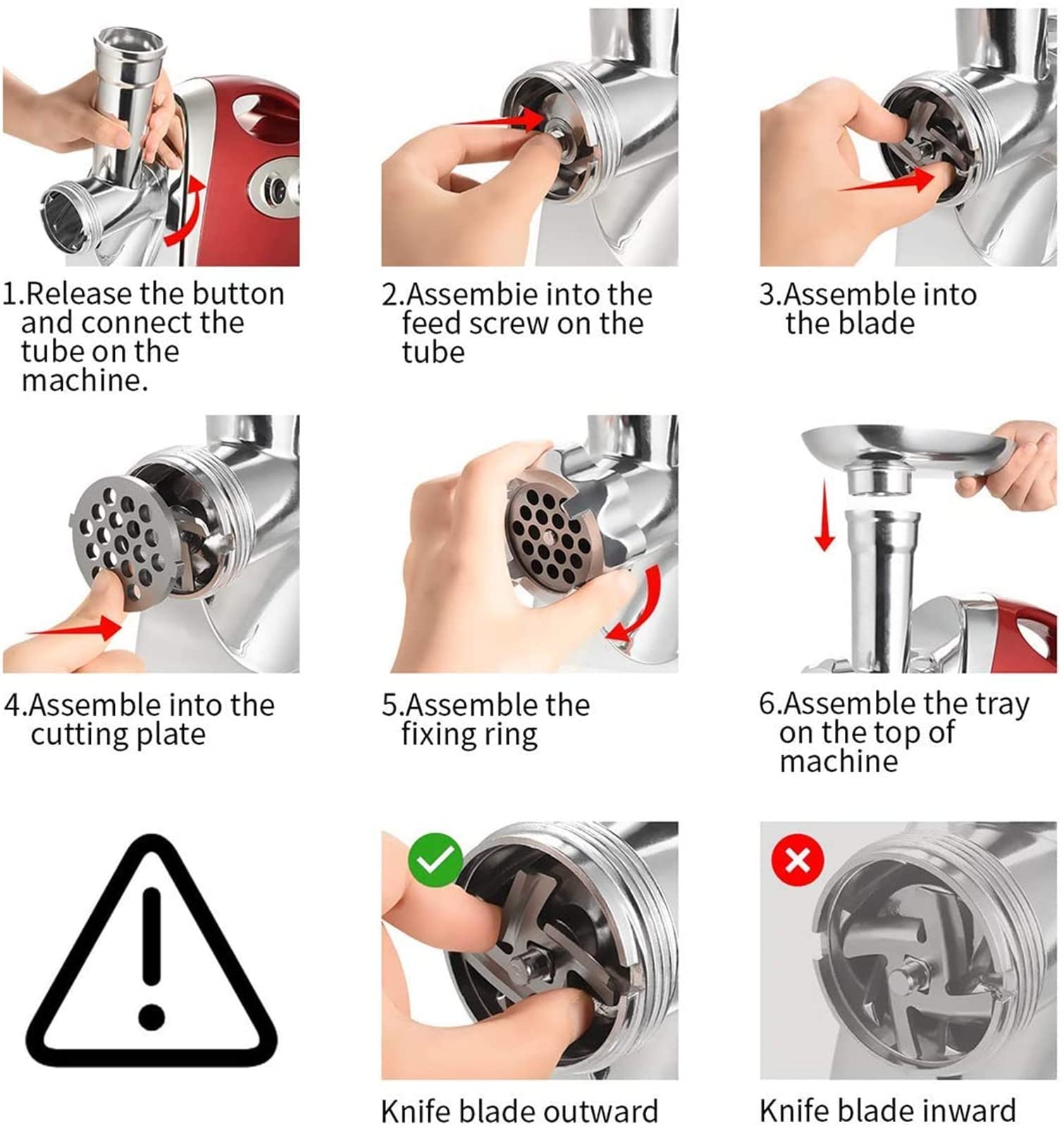 IMURZ Electric Meat Grinder – 2800W Household Sausage Maker & Mincer
