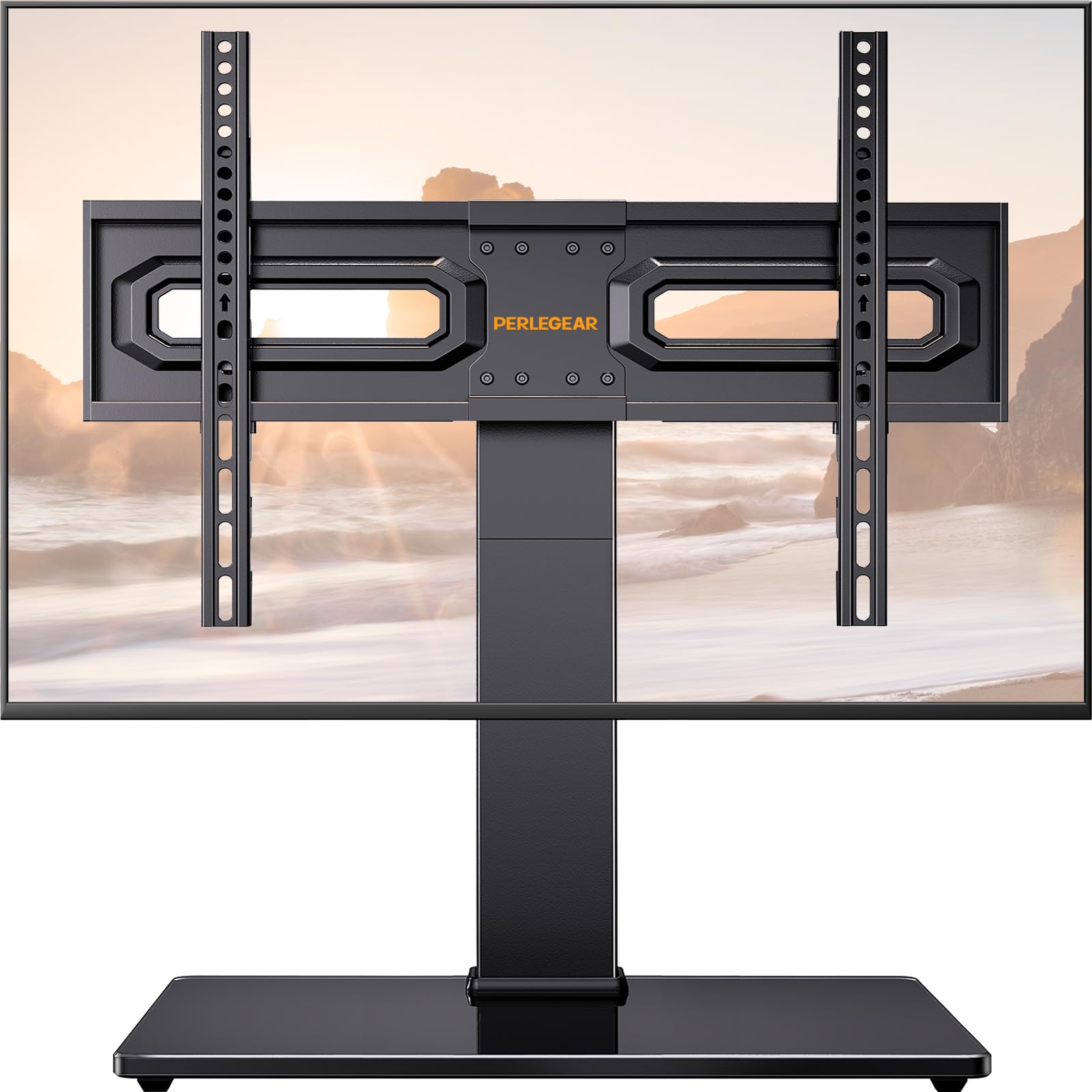 Perlegear Universal Swivel TV Stand for 32-80 Inch TVs | Height Adjustable