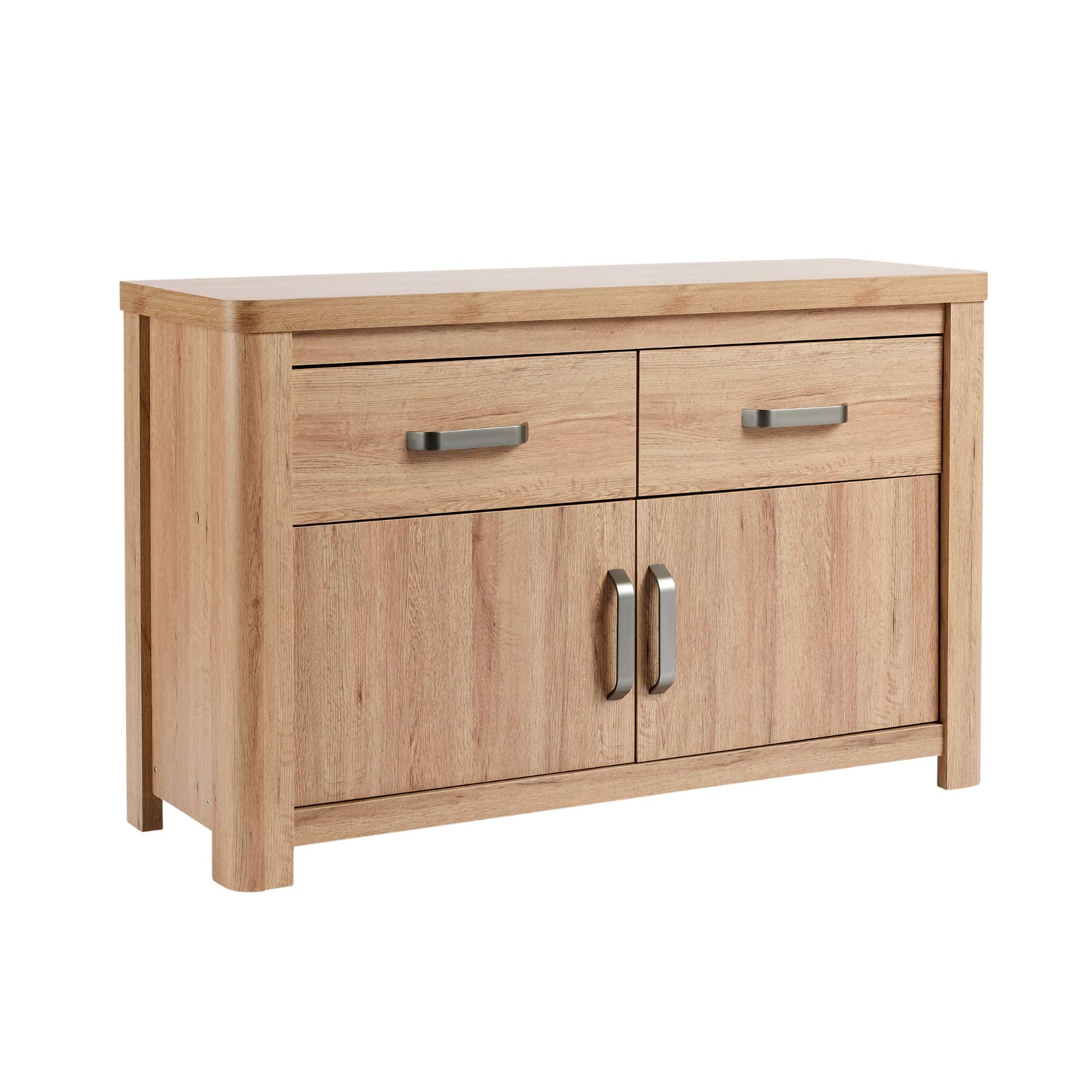Oak Effect Sideboard – 120cm TV Unit with 2 Drawers
