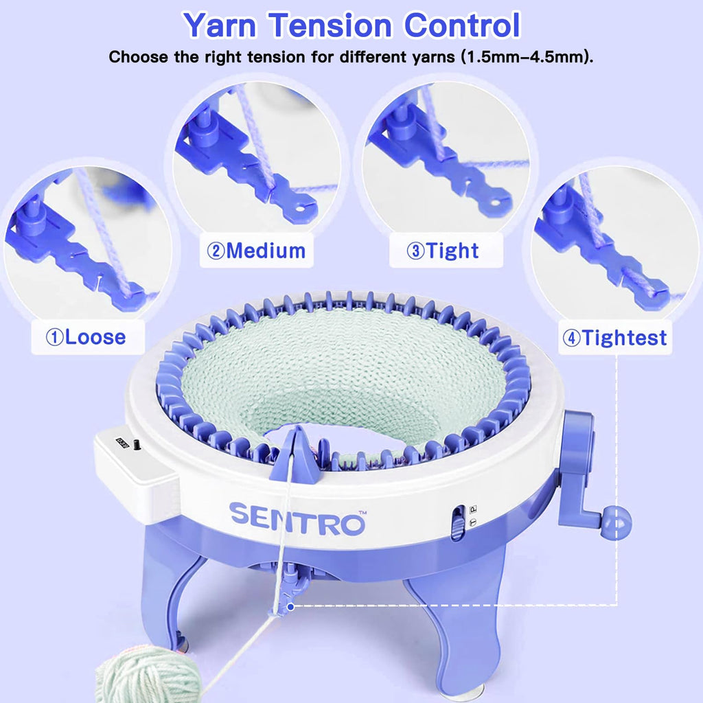 SENTRO 48-Needle Knitting Machine – Circular Loom Kit for Adults & Kids