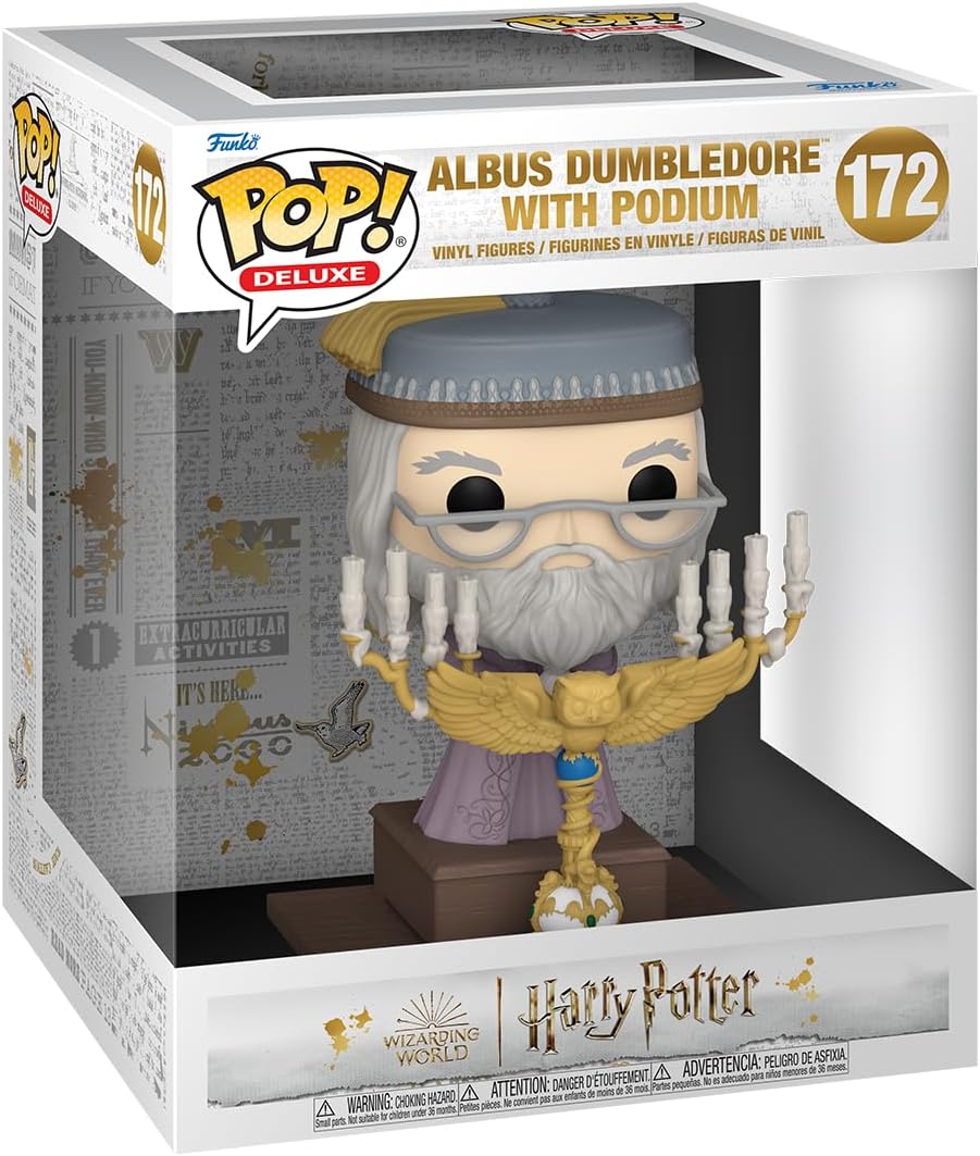 Funko Pop! Deluxe Harry Potter: Albus Dumbledore with Podium Vinyl Figure