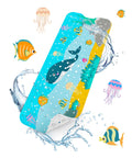 HITSLAM Extra Long Non-Slip Baby Bath Mat – Whale Ocean Theme, 101x40cm