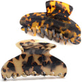 Jolof Store Tortoise Shell Hair Claw Clips for Thick Hair | 2 Pack