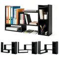 Rivosar Wooden Desktop Bookshelf, Expandable Desk Shelf with Storage Unit - image 1