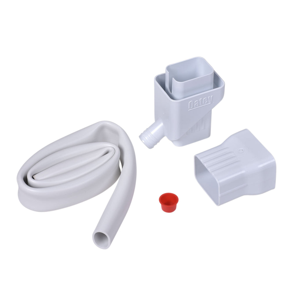 Oatey Mystic Rainwater Collection System – 2" x 3" Downspout Diverter, White