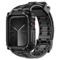 Fullmosa Rugged Apple Watch Strap with TPU Bumper Case - 44mm Black