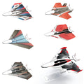 POWERUP Paper Airplane Templates - 12 Waterproof Tyvek Designs & Stand