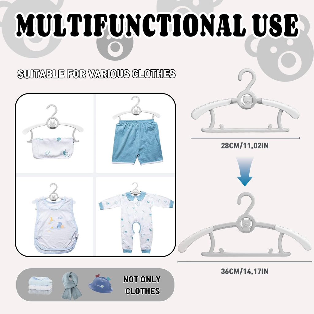 Baby Clothes Hangers 20 Pack, Plastic KidsHangers Space Saving for Closet - image 3