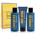 Body & Earth Men's Skincare Gift Set - 3pc Ocean Scented Spa Kit with Bag