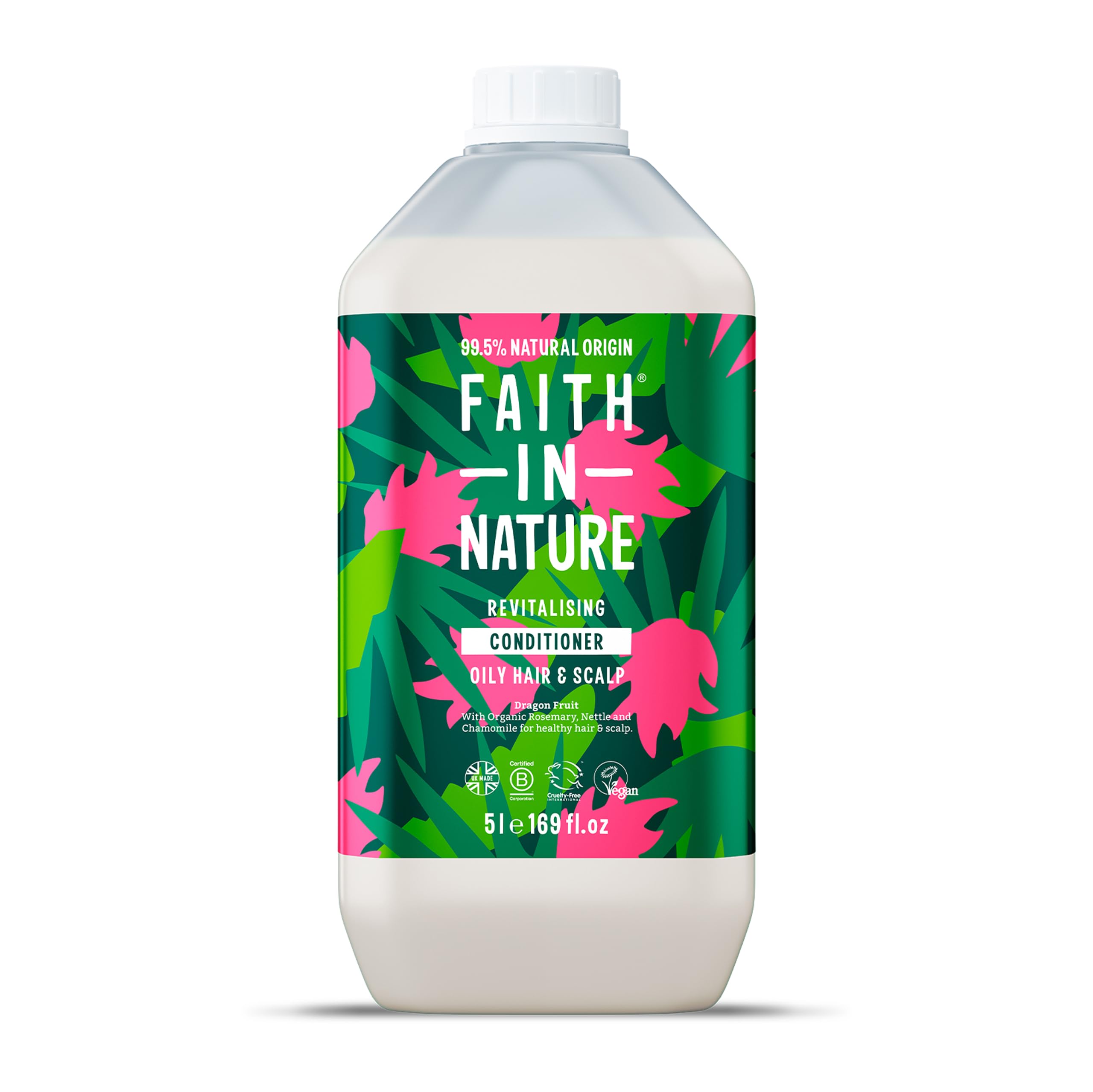 Faith In Nature Dragon Fruit Conditioner – Revitalising 5L Bulk Refill