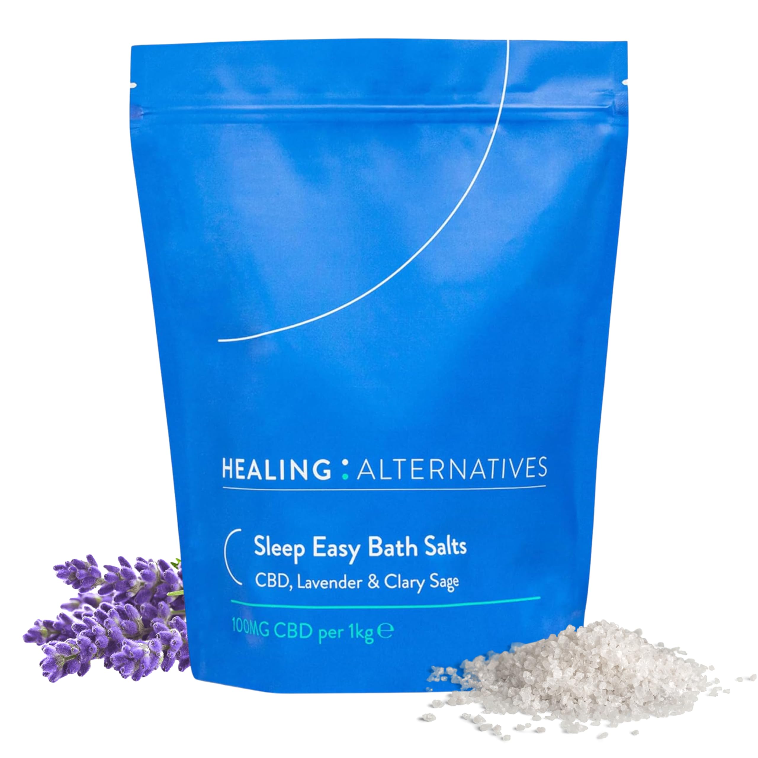 Healing Alternatives Sleep Easy CBD Bath Salts - Lavender & Sage, 1kg