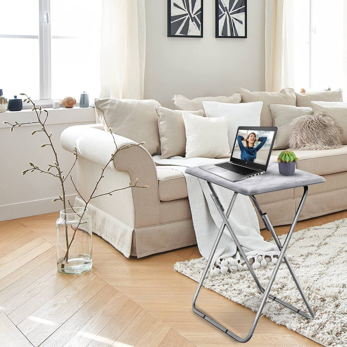 Small Folding Table, Foldable Table, TV Tray Table, Sofa Table, End Table - image 2