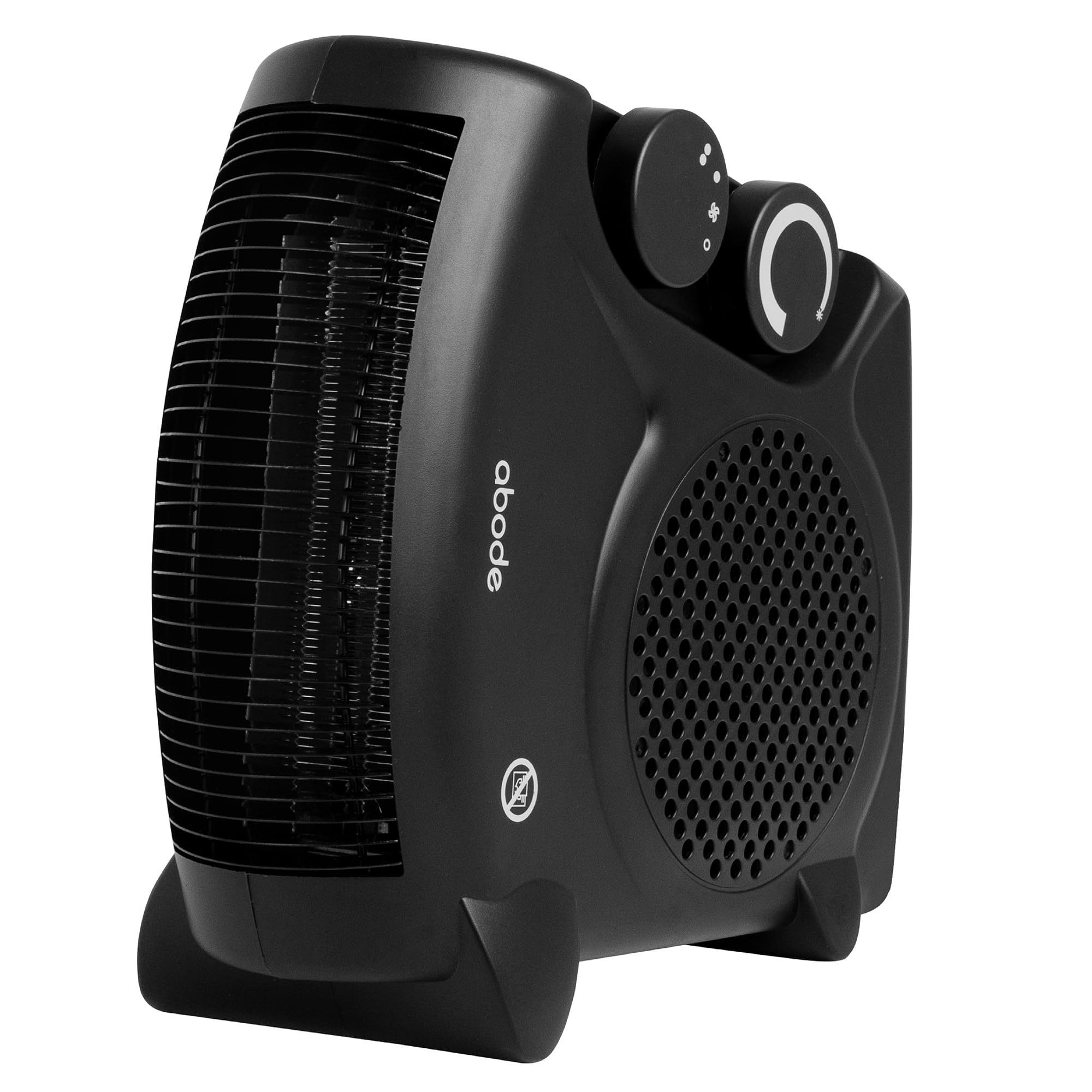 Abode 2kW Portable Fan Heater | Horizontal & Vertical Design - Black