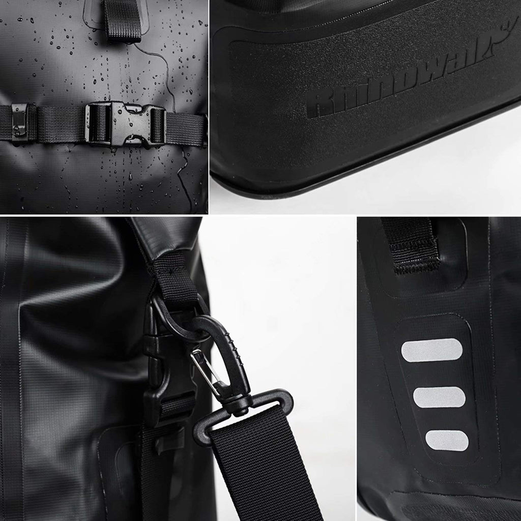 Rhinowalk Waterproof Bicycle Pannier Bag – 500D PVC Rear Seat Bag
