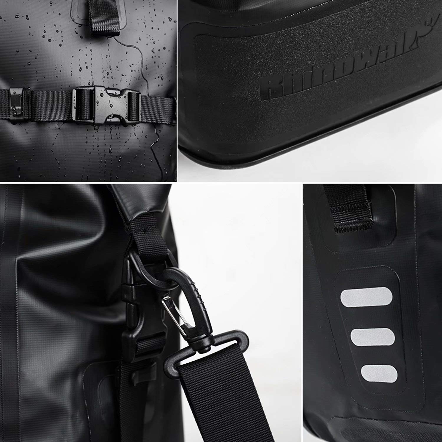 Rhinowalk Waterproof Bicycle Pannier Bag – 500D PVC Rear Seat Bag