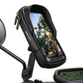 WACCET Waterproof Motorbike Phone Holder - 360° Mirror Mount