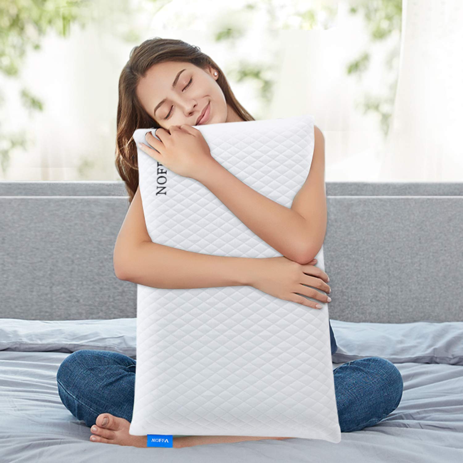 NOFFA Orthopedic Neck Support Pillow – Bouncy Foam Bed Pillow