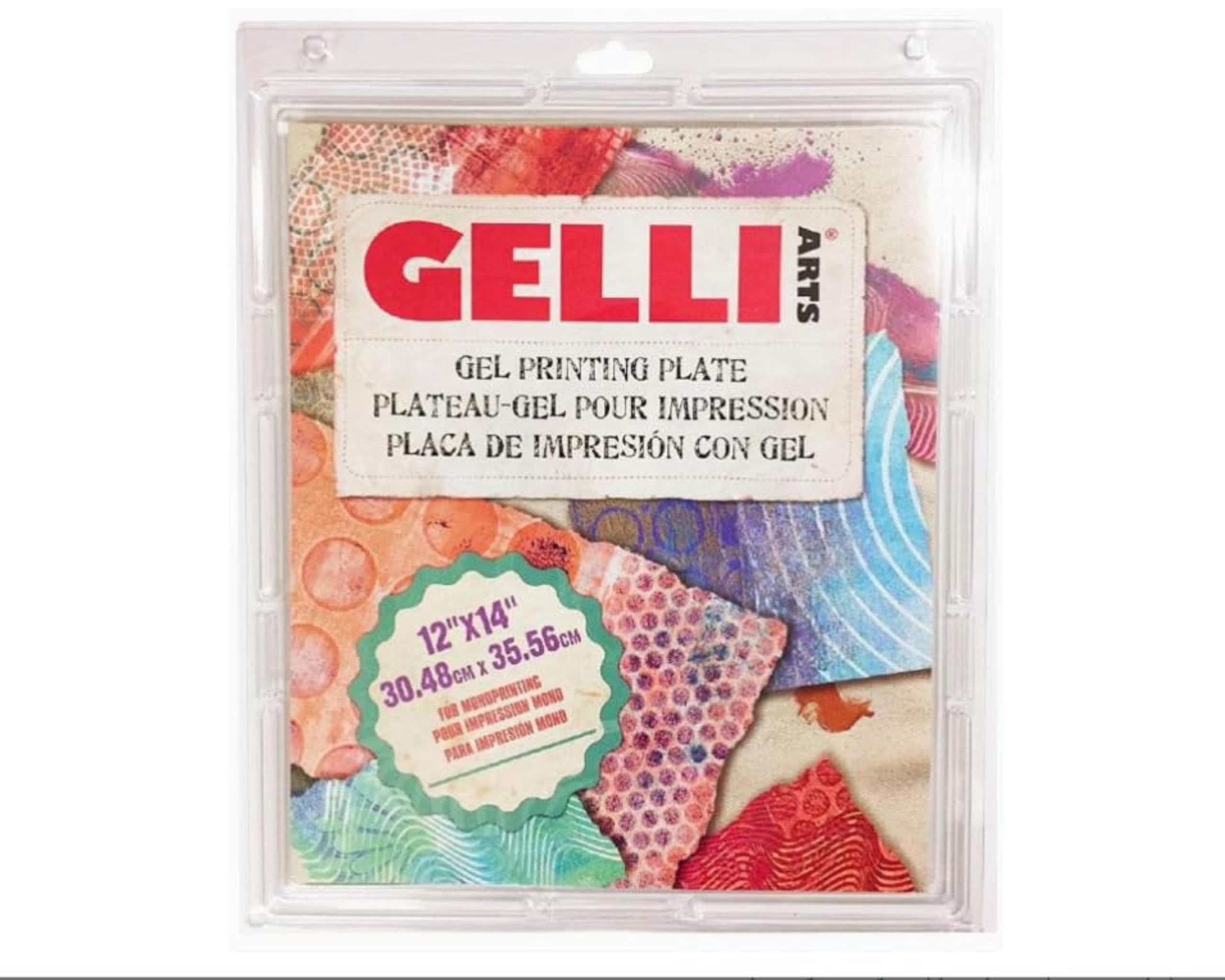 Gelli Arts 12 x 14-inch Gel Printing Plate for Monoprinting and Art