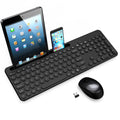 LeadsaiL Wireless Keyboard and Mouse Set with Phone Holder - UK Layout