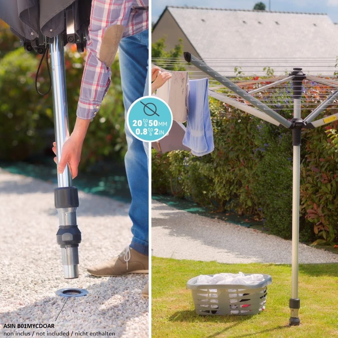 Gard & Rock Aluminium Center Pole Umbrella Stand - Quick Fixation System