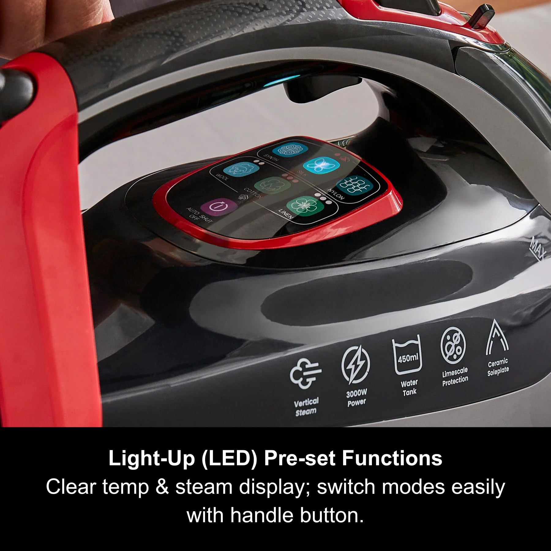 Morphy Richards Powersteam Elite LED Steam Iron - 3000W Ceramic Soleplate