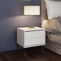 TAD Timber Art Design Monaco Bedside Table | 2 Drawer White Nightstand