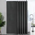 Furlinic Extra Long Shower Curtain | Mould Proof Waterproof Dark Grey