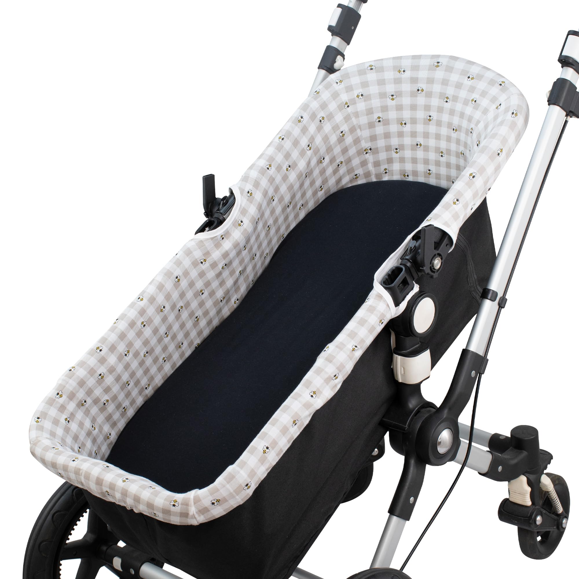 JYOKO Kids Carrycot Cover – Breathable Cotton Picnic Vichy Liner