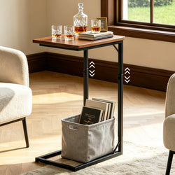 OFIDELITY Side Table, Height Adjustable C table, End Table for Sofa, Couch & Bedside - image 1