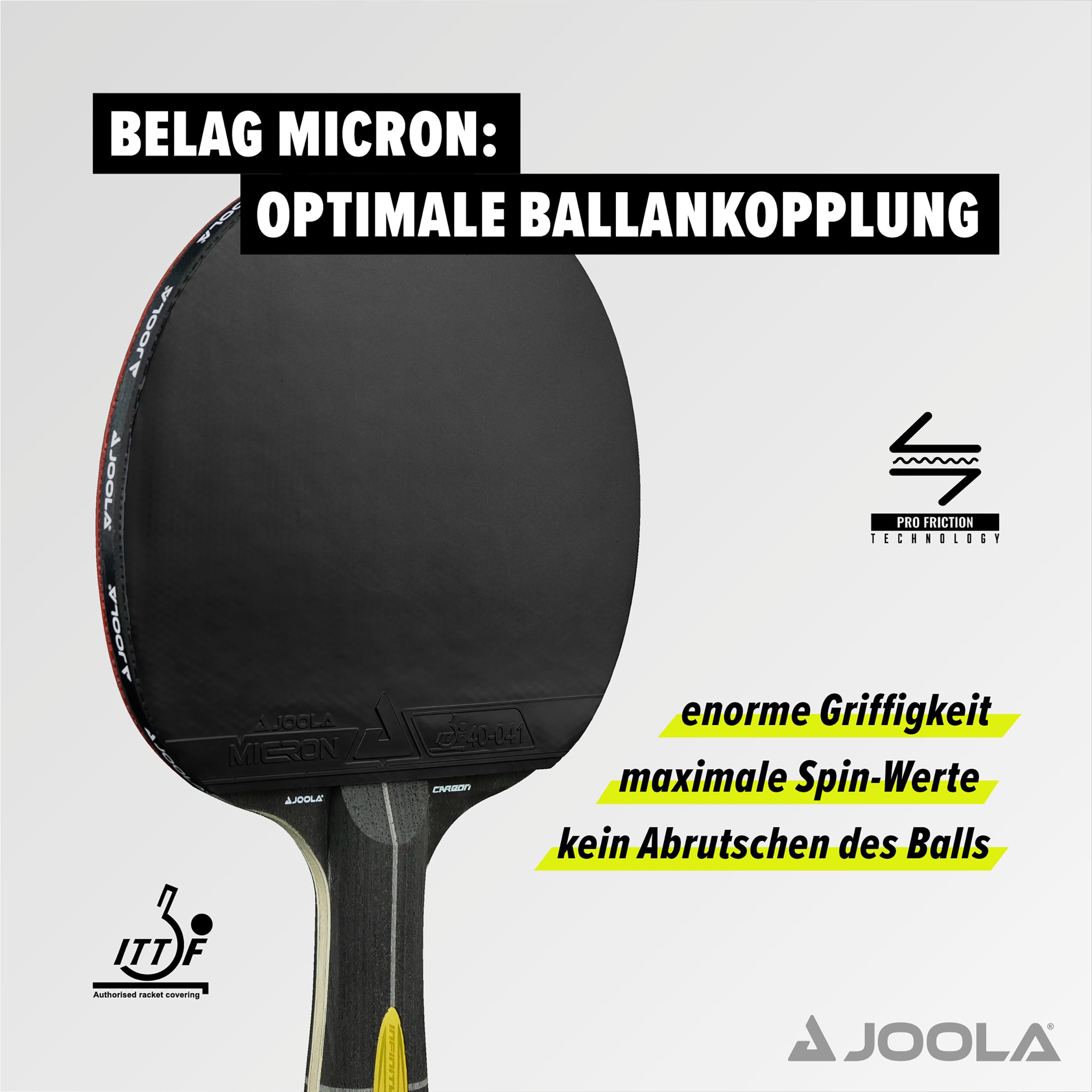 JOOLA Infinity Carbon Table Tennis Bat | ITTF Approved Pro Racket