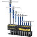 AMTOVL T-Handle Hex Allen Wrench Set | 10-Piece Metric Steel Tools