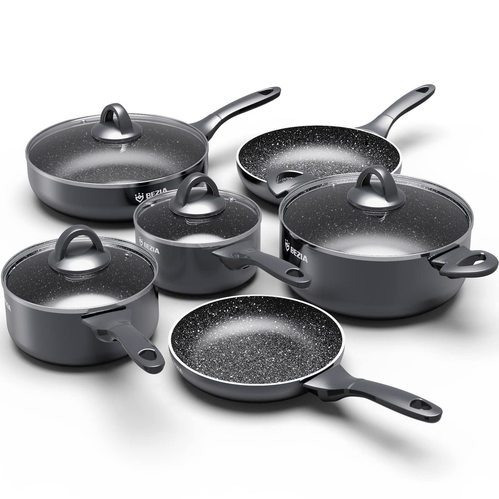 10-Piece Nonstick Cookware Set | Induction Pots and Pans