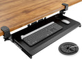 Keyboard Tray Under Desk Pull Out with Extra Sturdy C Clamp Mount System, 693.42 825.5 mm Including Clamps x 279.4 mm Slide-Out Platform Computer