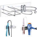 Jolof Store Hair Dryer and Straightener Holder – Wall Mounted Metal Organizer