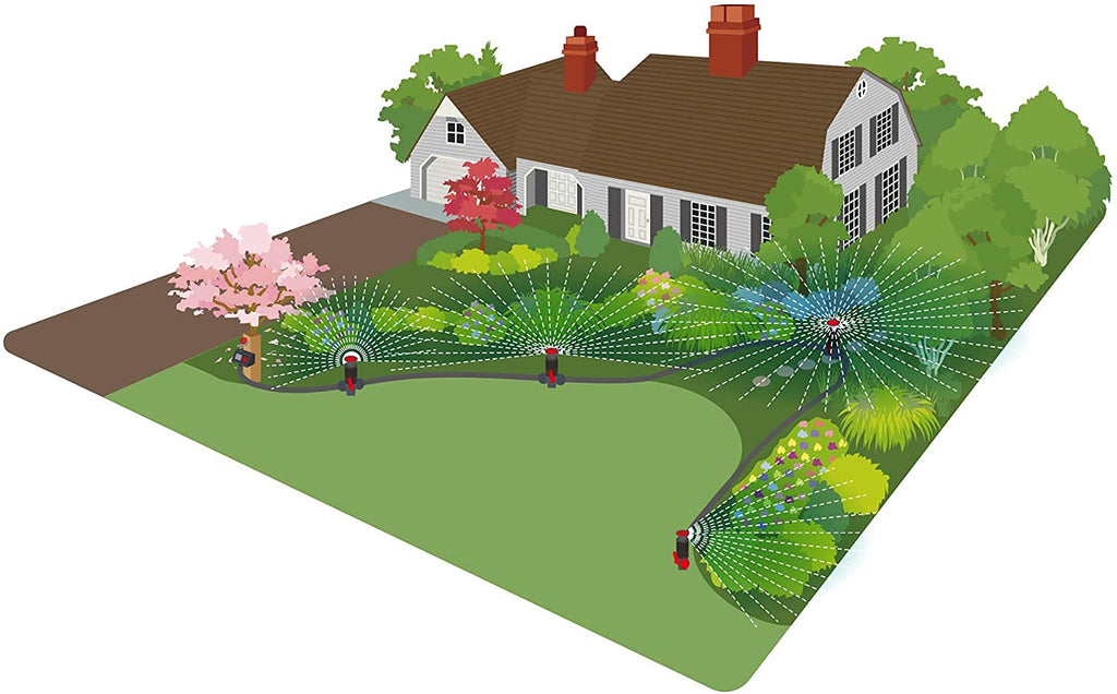 Eden Multi-Adjustable Flex Design Garden Sprinkler with Extension Set