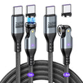 VAFOTON 240W Magnetic USB C to USB C Charging Cable (2-Pack) | 1m & 1.8m